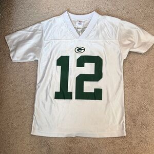 NFL White Jersey with Green Accents